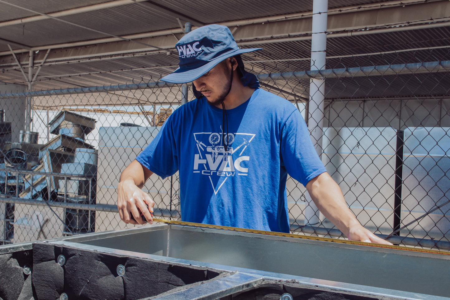 HVAC Crew Navy Boonie Hat with Cape