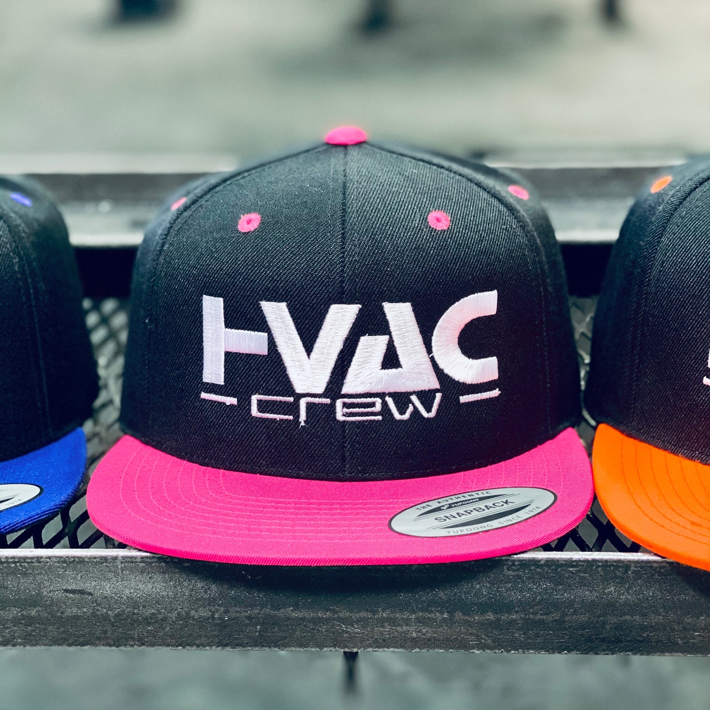 HVAC CREW Pink Snapback